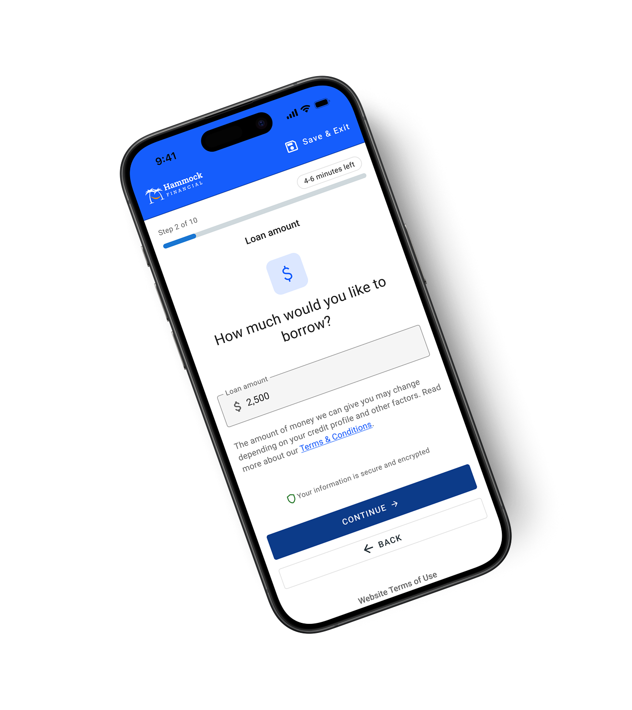 Phone with product UI